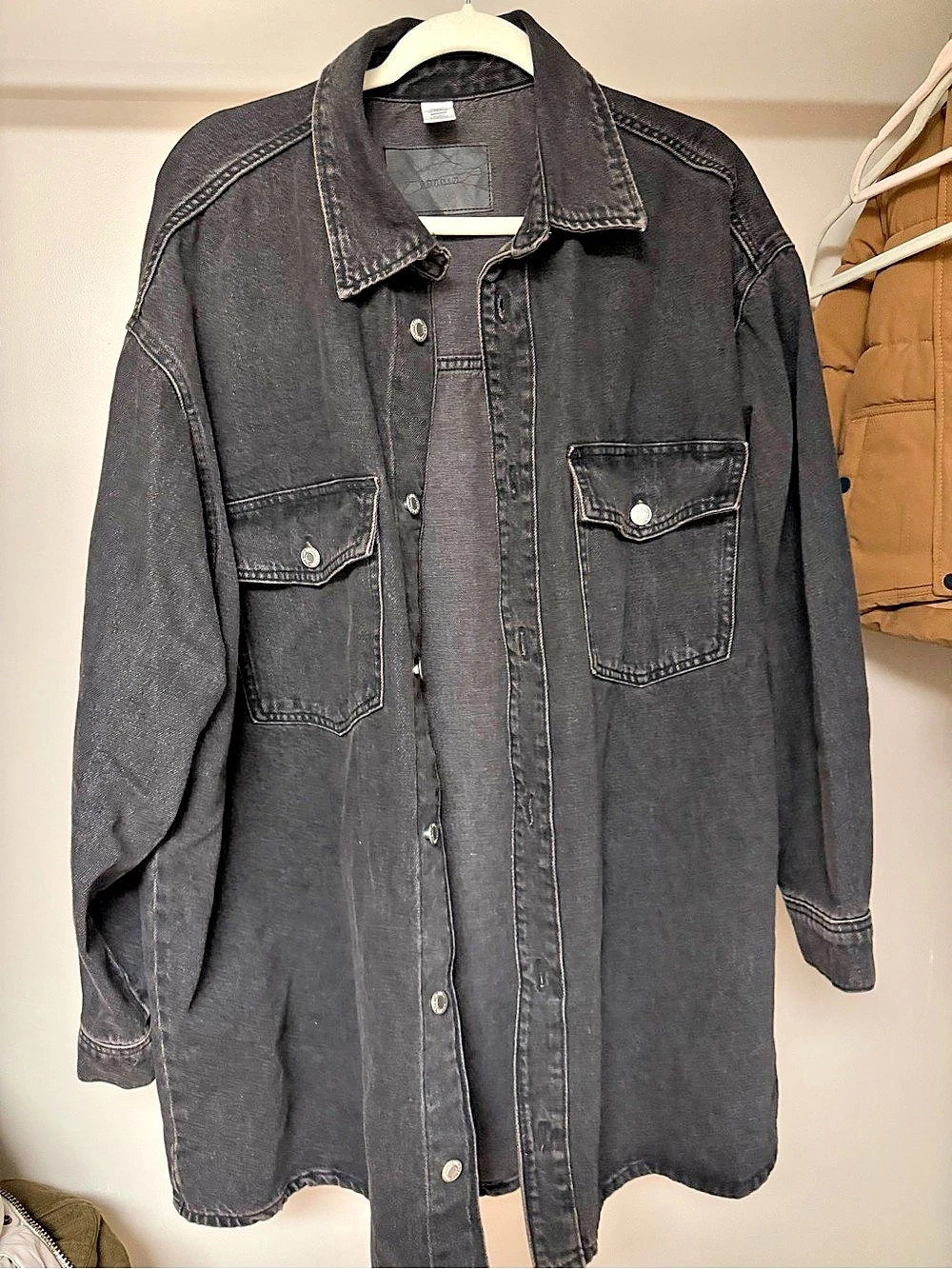 Black Denim Shirt Jacket
